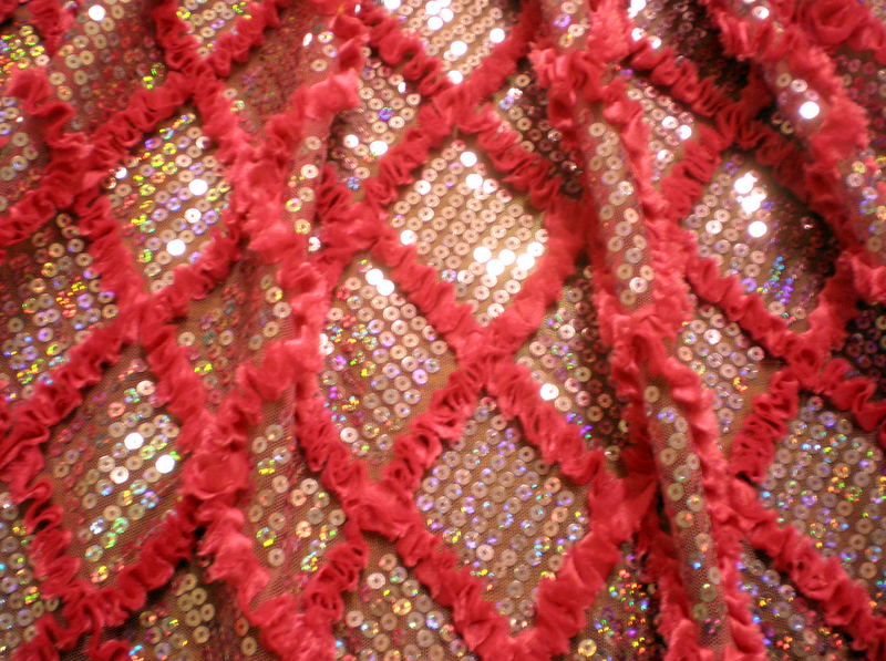 5.Laverder -Fuchsia Diamond Shape Sequins With Ribbon